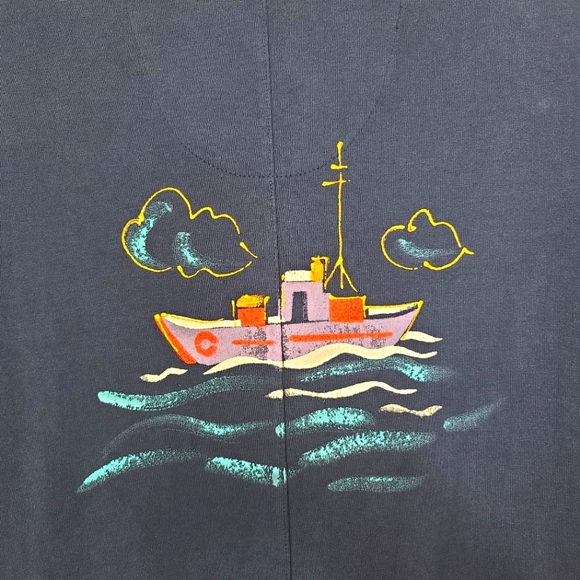 Michael Leu Art To Wear Sailboat Beachy 100% Cotton Maxi Dress - Picture 9 of 9